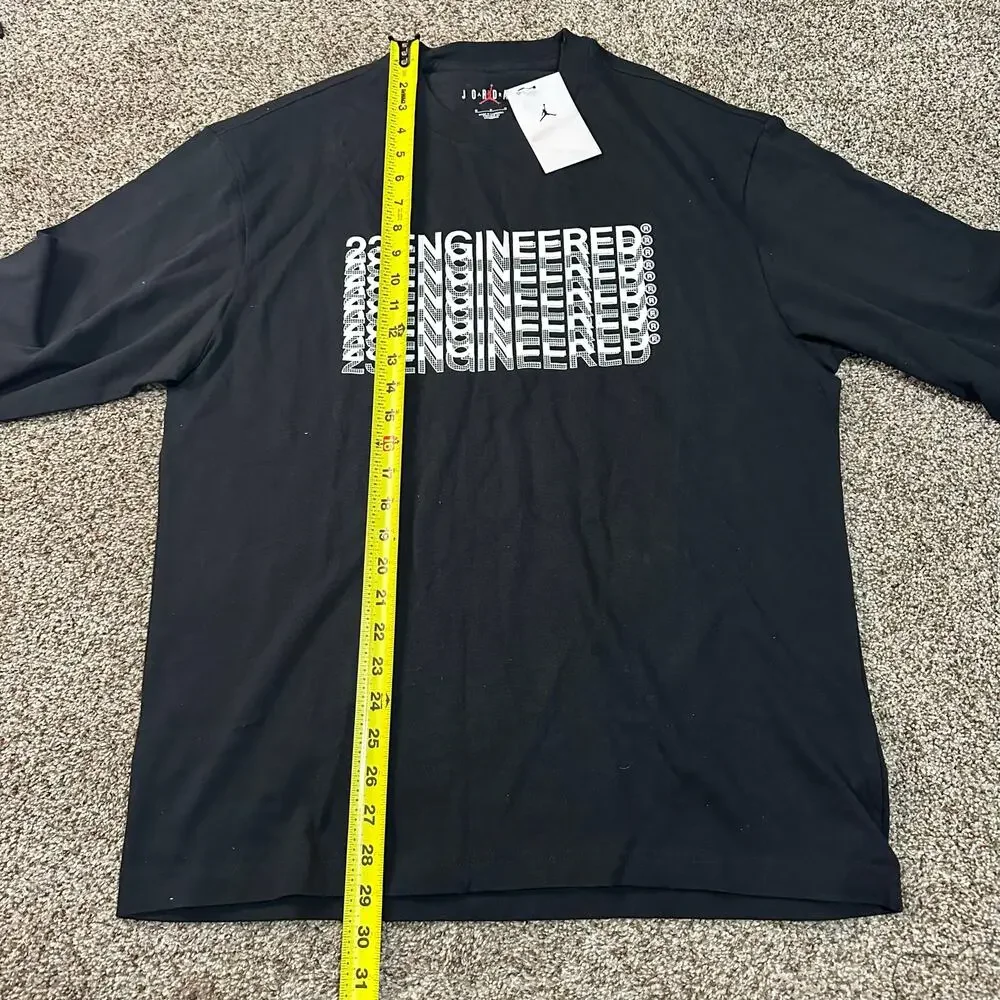 AIR JORDAN Men's 23 Engineered Long-Sleeve Tee Size M in Black